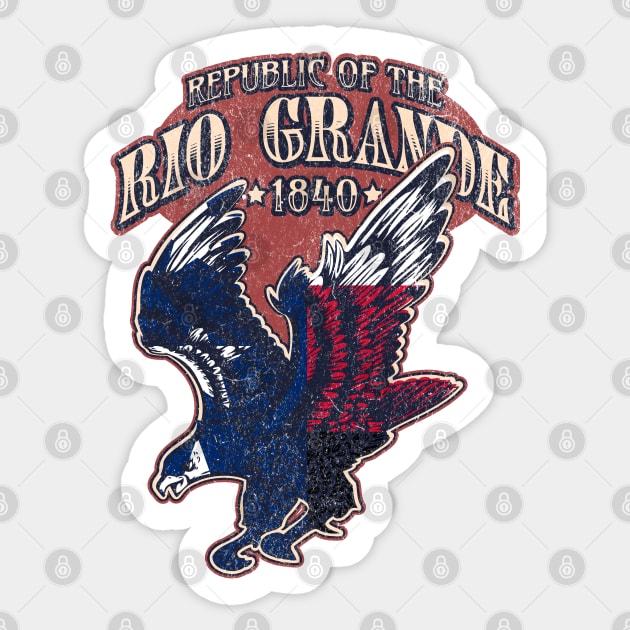 Republic of the Rio Grande - History Texas Mexico Flag Sticker by Yesteeyear